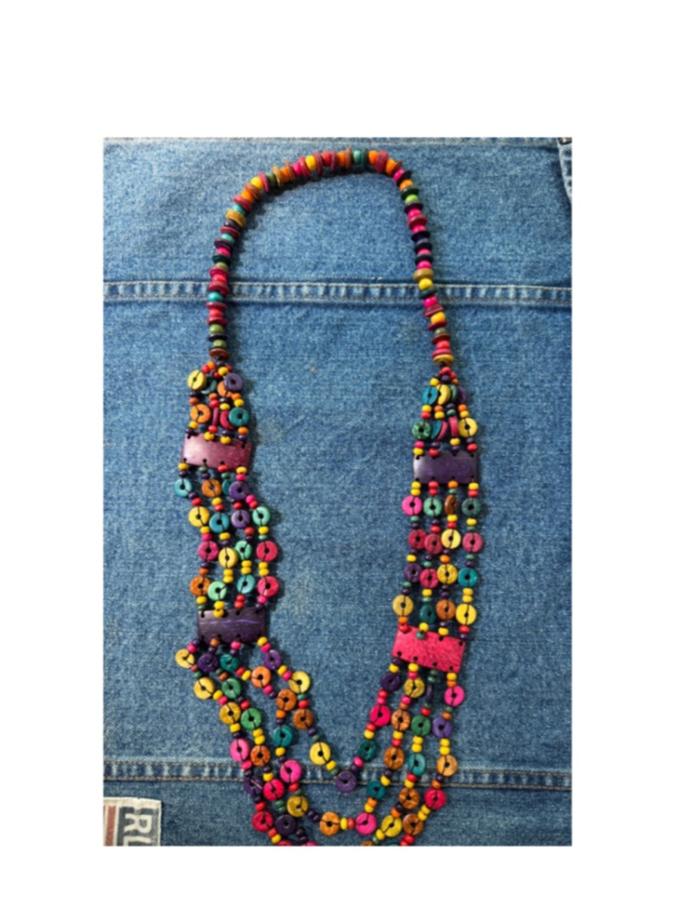 Women's Unbranded Multicolor Beaded Layered Necklace One Size